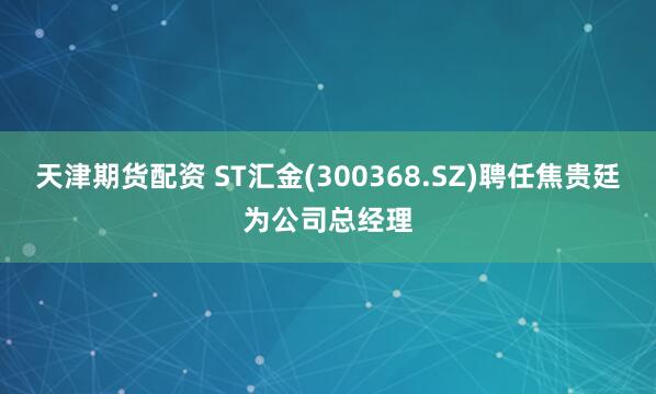 天津期货配资 ST汇金(300368.SZ)聘任焦贵廷为公司总经理