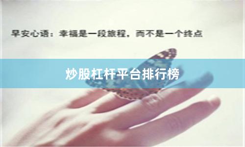 炒股杠杆平台排行榜